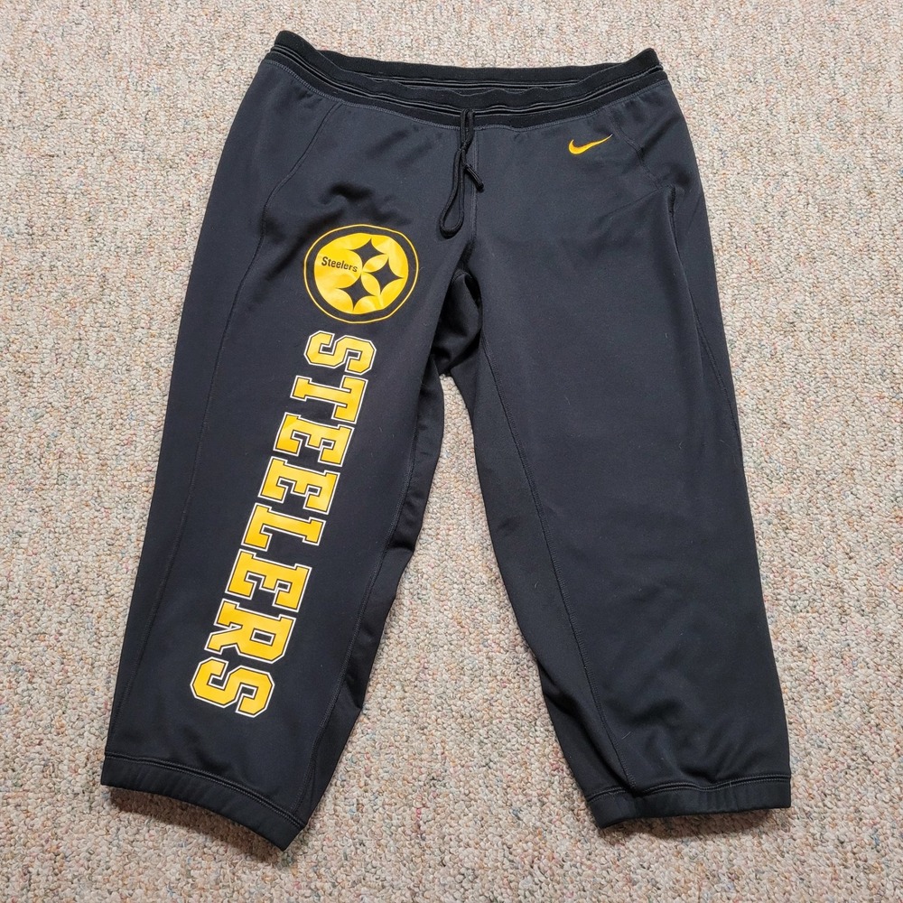 Pittsburgh Steelers Nike Pants Womens Wildcard All Time Therma-Fit Capri Workout